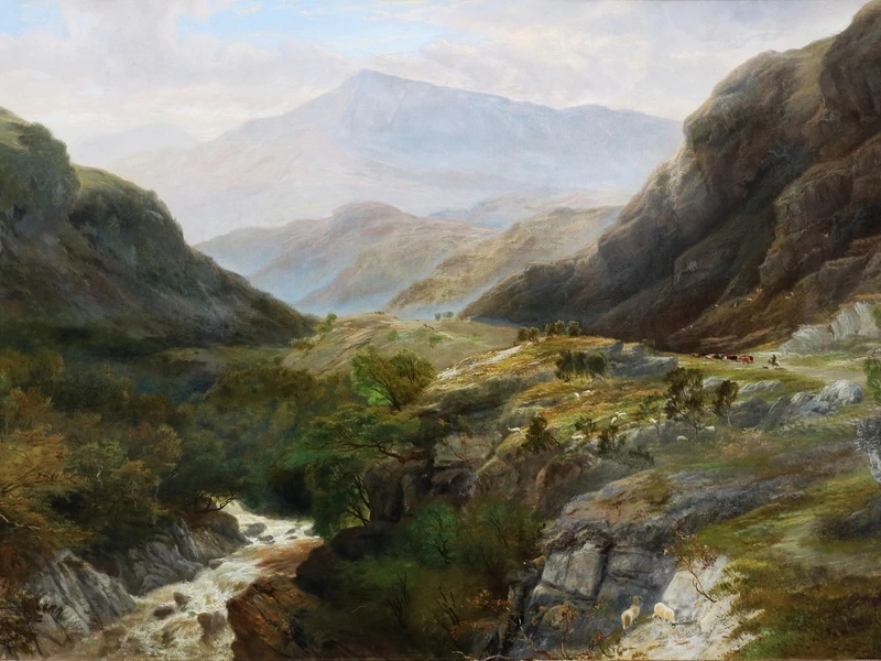 1749-Charles Smith - Sul Conwy, nel Galles settentrionale